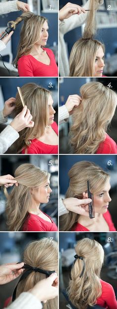 Sanggul Modern, Wedding Hairstyles Tutorial, Hairstyles Hoco, Hoco Hairstyles, Simple Wedding Hairstyles, Hair Hoco, Wedding Guest Hairstyles, Hair Done, Half Updo