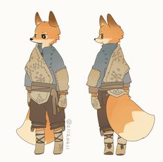 the fox is dressed in medieval clothing