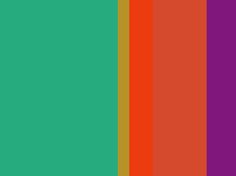 an orange, green, and purple background with vertical stripes