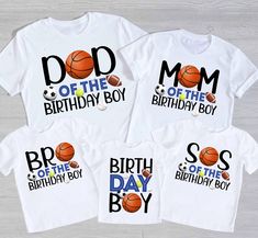 All Star Sports Themed Birthday T-shirt - Football, Basketball, Tennis, Soccer, Golf Get shirts for the whole family! Simply personalize each shirt to read mom, dad, grandma, grandpa, auntie, etc etc! Endless options. **Price includes ONE shirt. Add as many as you need True to size unisex fit! Super soft and comfy for sensitive little skin! Short sleeve shirt will be a white short sleeve tee. 3/4 Sleeve are white with black sleeve raglans. MADE TO MATCH! https://printingthreads.etsy.com/listing/ Team Spirit Birthday T-shirt With Name Print, White T-shirt For Father's Day Family Events, White Family Matching T-shirt With Team Name, White Shirt With Letter Print For Family Events, Fun White Tops For Family Events, Customizable Team Spirit Tops For Birthday, Fun White T-shirt For Family Events, Customizable Team Spirit T-shirt For Birthdays, Customizable Team Spirit T-shirt For Birthday