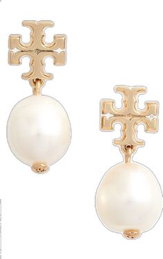 Elegant Tan Jewelry For Formal Occasions, Classic Tan Jewelry, Tory Burch Kira, Pearl Drop Earrings, Pearl Drop, Tory Burch, Pearl Earrings, Twist, Nordstrom