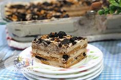 a piece of cake sitting on top of a white plate