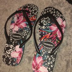 Product Details Fits True To Size, Available In 35-36 Us6 Thong Style; Slip On Rubber Upper, Rubber Lining, Rubber Sole Made In Brazil Brand New Fun Black Flip Flops For Vacation, Fun Black Flip Flops For Summer, Fun Black Flip Flops For Beach, Fun Black Sandals For Vacation, Black Tropical Sandals For Vacation, Black Tropical Flip Flops For Vacation, Black Tropical Flip Flops For Summer, Black Tropical Style Flip Flops For Summer, Black Tropical Sandals For Beach Season