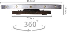 an image of a scale with measurements for the top and bottom parts on it's sides