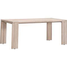 a wooden table with two legs and a square top, on a white background is shown