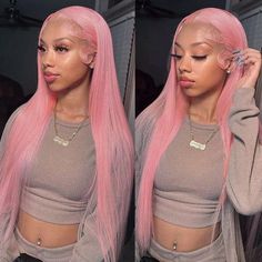 13x4 13x6 Pink Wig Lace Front Human Hair Wig 36 Inch Human Lace Frontal Wigs Bone Straight Colored Lace Front Natural, Ash Pink, Straight Wigs, Curly Bob Wigs, Kinky Curly Wigs, Pink Wig, 100 Human Hair Wigs, Red Wigs, Hair Color Pink