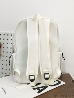 BagForLove - White Functional Backpack with Sleek Drawstring Design Product Description Color White Composition 100% Polyamide Bag Size Medium Pattern Type Plain Material Polyamide Type Classic Backpack Size Chart INCH CM Bag Height Bag Width Bag Length 17.7 inch 6.3 inch 12.6 inch Bag Height Bag Width Bag Length 45 cm 16 cm 32 cm Details Pictures Similar Products h2 { text-align: center; } /* æ¢è¡ */ li{ white-space: normal; word-break: break-all; word-wrap: break-word; } .red-box { width: 100%; display: flex; flex-direction: row; flex-wrap: wrap; justify-content: center; } .red-box > div { width: 190px; height: 250px; margin: 10px; } .red-box > div > a > img { width: 190px; height: 250px; } .size-box { width: 100%; margin: auto; white-space: nowrap; } .table { border-collapse: collapse Trendy White Backpack With Adjustable Strap, Casual White Backpack With Zipper Closure, Trendy White School Backpack, White Functional Backpack With Adjustable Straps, Casual White Softback Bag, Casual White Backpack With Adjustable Straps, White Nylon Backpack For School, White School Backpack With Adjustable Strap, White Nylon School Backpack