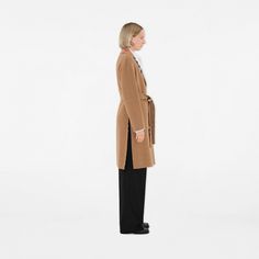 Reversible Check Wool Coat in Archive beige - Women, Cashmere | Burberry® Official Luxury Outerwear With Shawl Collar For Work, Luxury Wool Coat For Work With Concealed Fastening, Tailored Style, Solid Colour, Wool Coat, Burberry, Cashmere, Relaxed Fit, Wool