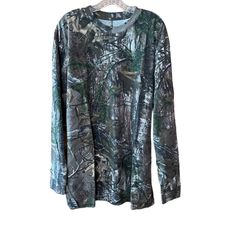 Nwot Browning Long Sleeve Camo Shirt In Excellent Condition. Measurements: Chest 44”/Arm Length 26”/Length 32.5” Fall Camouflage Crew Neck Top, Camouflage Crew Neck Top For Fall, Camouflage Long Sleeve Tops For Spring, Fall Camouflage Cotton Tops, Camouflage Crew Neck Tops For Winter, Fall Camouflage Long Sleeve Shirt, Camouflage Long Sleeve Shirt For Fall, Winter Camouflage Crew Neck Tops, Camouflage Long Sleeve Tops For Fall