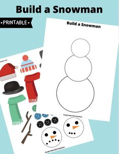 a snowman cut out and printable to make it's own