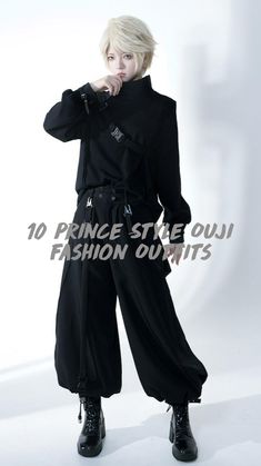 Prince Style, High Neck Sweatshirt, Style Noir, Costume Outfits, Long Pants, Alternative Fashion