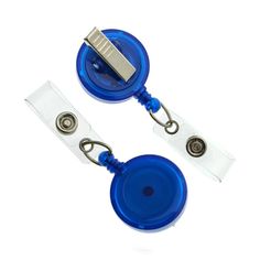 "Bulk 100 Pack - Translucent Badge Reel Holders with Alligator Swivel Clip - Retractable Plastic Round Zip Reels - Cute Retracting Lanyards for Office Name Tags & Nurse Swipe Badges by Specialist ID (Blue) FREE SHIPPING SIMPLE, RELIABLE AND FUNCTIONAL - Durable I'D Badge Holder Pully for Hospital, Medical Office, Nursing Staff, School Teacher, Student, Office Employee and More - Round 1 1/4\" (32mm) Diameter Surface for DIY Decorating Bling - Add Buttons, Beads, Stickers, Etc. ROTATING SPIN Office Employee, Office Names, Badge Buddy, Attractive Colors, Retractable Id Badge Holder, Student Office, Teacher Student, Medical Office, Diy Decorating