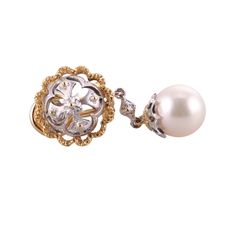 Pair of 18k gold Buccellati earrings, with 9.3mm South Sea pearls. ~ Just purchased inventory from a high end boutique store in Europe. All jewelry is brand new/store samples, with tags ~ DESIGNER: Buccellati MATERIAL: 18k Gold GEMSTONES: Pearl DIMENSIONS: Earrings are 35mm x 15mm. MARKED/TESTED: 18k, Buccellati, Italy. WEIGHT: 11 grams CONDITION: New/Store Sample Luxury Pearl Pendant Round Earrings, Luxury Round Pearl Pendant Earrings, Luxury Pearl Drop Clip-on Earrings For Formal Occasions, Luxury White Gold Clip-on Pearl Earrings, Luxury Akoya Pearl Earrings For Formal Occasions, Luxury Pearl Pendant Earrings As Gift, Luxury Pearl Pendant Earrings For Formal Occasions, Luxury Pearl Pendant Earrings For Formal Events, Luxury Yellow Gold Pearl Pendant Earrings