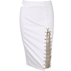 Sexy White Chain Slit Skirt Style: Pencil, Casual, Night Out  Size:  XS, S, M, L (please review the measurement chart below)  Measurements are in Centimeters  xs:waist 60  hips 82  length 64 S:waist 64  hips 86  length 65 M:waist  68  hips 90  length 66 L:waist 72  hips 94  length 67  Item #: 07MO  Free Shipping Worldwide USA: 10-15 days Europe & Australia: 10-15 days Rest of the world: 15-25 days Circle Skirt Pattern, White Knee Length Skirt, Long Skirt Outfits, Cheap Skirts, Winter Decoration, Knee Length Skirt Pencil, Pencil Skirt White, Split Skirt, Sewing Skirts