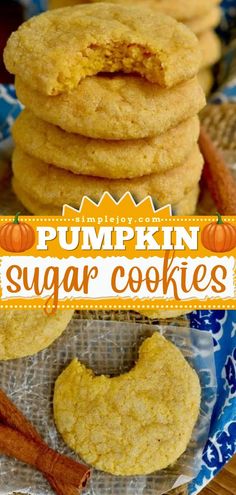 Pumpkin Sugar Cookies, fall baking, thanksgiving desserts, pumpkin recipes November Treats, Pumpkins Recipes, Pumpkin Cookies Easy, Spice Sugar Cookies, Sugar Cookie Recipe Easy, Sugar Cookie Mix, Pumpkin Recipe