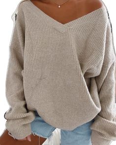 Church Fits, Classic Sweater, Soft Knits, Shoulder Sleeve, Drop Shoulder, Knit Sweater, Knitted Sweaters, Size Medium, V Neck