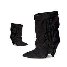 Boots Low-Heels "Fringe" – Pisani Maura Winter Dress Shoes, Boots With Fringe, Fringe Ankle Boots, Ankle Boots Women, Pointy Toe Heels, Faux Fur Boots, Spike Heels, Winter Dress, Swag Shoes