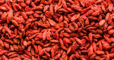 red goji seeds are shown in this close up photo