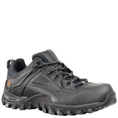 This lower-profile work shoe is packed with features, including a rugged leather upper, steel-toe protection, cushioned midsoles, and slip- and oil-resistant outsoles for better traction on all surfaces. | Timberland Men's Mudsill Steel Toe Work Boot Black, Size Medium Leather Work Boots For Safety With Impact Resistance, Slip-resistant Leather Walking Shoes For Outdoor Work, Rugged Shock Resistant Work Boots, Slip-resistant Work Boots For Outdoor Activities, Waterproof Leather Boots For Construction, Steel Toe Work Boots For Outdoor, Leather Work Boots With Foot Protection For Safety, Leather Work Boots With Safety Features, Slip-resistant Closed Toe Work Boots For Outdoor