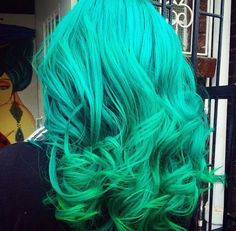 Turquesa e verde Long Hair Styles, Hair Styles, Hair, Beauty, Color