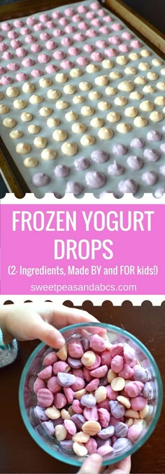 frozen yogurt drops made by and for kids to use in the freezer