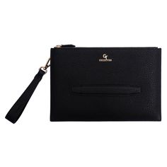 "This clutch bag combines the timeless elegance of black leather with exquisite golden details, making it a versatile accessory suitable for various occasions. 🏷️ DETAILS: * Made of 100% Genuine Leather * Handmade with Unique Design * Material: Genuine leather * Color: Black * Metal: Stainless steel - Gold plated * Delivered in Presentation Box * Size: 28 x 18 cm 💼 Organized Elegance: Keep your essentials organized and within reach. The clutch's thoughtfully designed compartments make it easy to access what you need, when you need it. 🎁 The Perfect Gift: Whether it's a birthday celebration or a special occasion, this clutch is a sophisticated and thoughtful gift that adds a touch of luxury to everyday life. 🌟 Elevate Your Style: Carry your essentials in sophistication and confidence. O Black Rectangular Office Pouch, Rectangular Black Office Pouch, Modern Evening Bag With Card Slots, Modern Evening Bags With Card Slots, Luxury Rectangular Pouch With Interior Card Slots, Luxury Black Pouch With Zipper Closure, Formal Wallet With Coin Pocket, Luxury Pouch With Interior Card Slots For Everyday Use, Black Business Bag With Card Slots