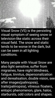 Visual Snow, Double Vision, Neurological Disorders, Health Articles, Support Group, Migraine, Twitter Sign Up, Tv, Twitter