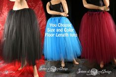 Custom Color adult tutu skirt Floor length by SistersOfTheMoon, $60.00 Fitted Tutu Dress With Tulle Skirt For Prom, Prom Costume, Bridal Bachelorette Party, Wedding Skirt, Tulle Tutu Skirt, Bridal Separates, Tutu Skirt, Petticoat, Bridal Style