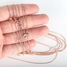 【Package】 6 PCS tiny dainty 14k rose gold plated brass cable O finished chain necklace include.【Material】 100% genuine 14K rose gold plated brass, color-keeping. Lead Free! Nickel Free! Cadmium Free!【Long lasting color】 With proper care, the color won't fade in around 2 years【Measurement】16" + 2" extender, 1 mm width, 4 mm jump ring. You can adjustable to suitable position.【What you get】Perfect for your pendant necklace jewelry making projectIf you have any questions, pls feel free to contact us Jewelry Making Project, Rose Gold Jewelry, Rose Quartz Crystal, Quartz Stone, Brass Color, High Quality Jewelry, Necklace Jewelry, Crystal Pendant, Stone Pendants