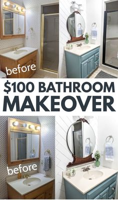 bathroom remodel ideas that are easy to do and cost less than $ 100