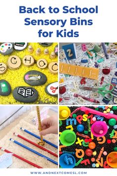 back to school sensory bins for kids