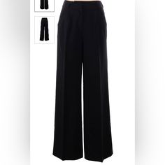 Questions? Leave A Comment Below! Approximately 13.5 In In Waist Measured Across High Waisted Pants Fitted In Waist And Hips Black Wide Leg Pantsuit For Formal Occasions, Black Wide-leg Pantsuit For Formal Occasions, Black Career Bottoms, Black Career Pantsuit, Black Fitted Pants For Career, Black Fitted Career Pants, Fitted Black Career Pants, Elegant Black Pants For Career, Elegant Black Career Pants