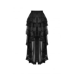 Make a statement with this one-of-a-kind, gothic-inspired chiffon lace high low petticoat. featuring a unique and elegant design, this piece is a must-have for any woman's wardrobe. shop now and stand out from the crowd. Elegant Halloween Party Skirt, Black Lace Skirt With Lace Patchwork, Gothic Skirt With Lace Trim, Steampunk Ruffled Skirt For Party, Gothic Skirt With Lace Trim For Alternative Fashion, Gothic Lace Trim Skirt For Alternative Fashion, Party Lace Asymmetrical Skirt, Asymmetrical Lace Party Skirt, Party Lace Skirt With Ruffles