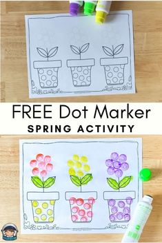 the free dot marker spring activity is perfect for kids to practice their numbers and colors