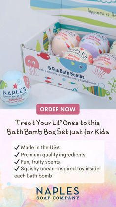 This luxurious set includes a variety of our top-selling bath bombs, each crafted with natural ingredients to soothe and nourish your skin. Perfect for a pampering session or as a thoughtful gift. Order now to enjoy a spa-like experience at home! 🌿🛁 #BestSellers #BathBombs #OrderNow #Relaxation #NaplesSoap Ocean Inspiration, Bath Bomb, Body Products, Handmade Soaps, Top Selling, Box Set, Organic Ingredients