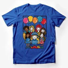 Colorful Kids Balloon Party Cartoon T-Shirt, Fun Birthday Celebration Tee for Children Male T-Shirt Custom graphic T-Shirt.Customize your color Cartoon Characters Quotes, Pirate Cartoon, Dino Tee, Funny Cartoon Characters, Dino Shirt, Party Cartoon, Animal Graphic Tee, Friend Cartoon, Balloon Party