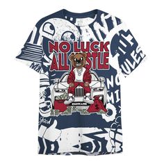 Brand Dunkare Dunkare Retro Olympic 6s Shirt - So Unlucky Bear Monogram Graffiti Shirt Unisex Graffiti Shirt, Blue 11s, Top Tee, Graffiti, Monogram, Top Outfits, Mens Outfits, T Shirt, Blue