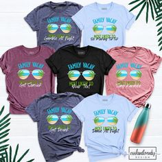 Family Vacay Funny Shirts, Most Likely to Tshirt, Custom Family Trip Shirt, Group Travel Shirt, Matching Family Holiday Outfit, Vacation Tee. Hi! Welcome to our store. It's good to see you here. Our aim is to offer you first-class clothing in your most beautiful moments with our graphic t-shirts that we designed or designed with your ideas. I am sure you will like our designs for your family, friends and you. IMPORTANT MATTERS FOR ORDERING: 1-) Please check and review all photos. 2-) Our sizes a Blue Graphic Print T-shirt For Family Vacation, Casual Blue Tops For Family Vacation, Blue Cotton Tops For Family Vacation, Summer Crew Neck Tops For Family Vacation, Fun Cotton Tops For Family Vacation, Blue Casual T-shirt For Family Vacation, Casual Letter Print Shirt For Family Vacation, Casual Shirt With Letter Print For Family Vacation, Blue Cotton T-shirt For Family Vacation