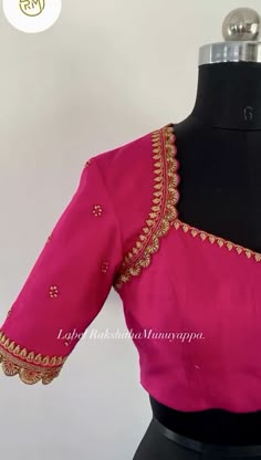 Soft Silk Sarees Blouse Designs, Trending Aari Blouse Design, Pattu Hands Blouse Designs, Front Blouse Designs Latest Neckline, Pattu Saree Blouse Designs Without Work, Blouse Designs Thread Work, Simple Blouse Work Designs Pattu, Threadwork Blouse Designs