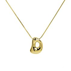 Personalize your style with our chunky Waterdrop Initial Necklace! This perfect gift adds a personal touch to any outfit with its oversized initial pendant. Be bold and expressive with this unique piece. Initial size: 0.75" 18" chain with 2" extender 18k Gold Necklace, Ring Bag, Initial Pendant, Water Drops, Be Bold, New Home Gifts, Initial Necklace, Timeless Classic, Chain Length