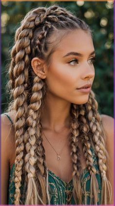 Lots Of Braids Hairstyles, How To Braids, Nordic Hairstyles Women, Irish Braids, Viking Braided Hairstyles, Scandinavian Braids, Braid Ideas For Long Hair, Corn Row Hairstyles, Fashion Show Hairstyles