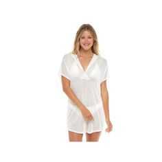 You'll be ready for the beach in style wearing this women's mesh swim-cover-up tunic by Jordan Taylor. You'll be ready for the beach in style wearing this women's mesh swim-cover-up tunic by Jordan Taylor.Finding the perfect fit and size for women's clothing requires basic measurements of your chest, waist, hips and inseam. Use this guide to learn more about sizing and everything Kohl's has to offer in women's fashion. Splitneck Short sleeves Sheer, textured construction HoodFIT & SIZING Longer Casual White Swimwear For Beach Cover-up, Summer V-neck Swimming Cover-up, Casual Upf 50+ Cover-up For The Beach, Casual Upf 50+ Beach Cover-up, Casual Swimming Cover-up For Vacation, Casual Vacation Cover-up For Swimming, Casual Loungewear Cover-up With Upf 50+, White Short Sleeve Cover-up For Beach Party, Sheer Summer Cover-up For Vacation