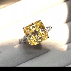 925 Sterling Silver Yellow Dazzling Topaz Ring For Women Engagement Luxury Anniversary Style Jewelry Size 8 Also Resizable Square Diamond Engagement Ring, Yellow Topaz Ring, Silver Jewelry Wedding, Silver Wedding Jewelry, Natural Gemstone Ring, Engagement Style, Wedding Ring Box, Jewelry Wedding Rings, Square Rings