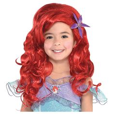 Child Long Ariel Wig - The Little Mermaid  Party City The Little Mermaid Halloween Costume, Ariel Costume Diy, Ariel Wig, Mermaid Wig, Ariel Costume, Mermaid Halloween Costumes, Ariel Costumes, Little Mermaid Costume, Mermaid Halloween