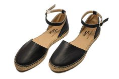 Classic Strap Black Espadrille | Avarcas USA Casual Black Closed Toe Flats, Black Closed Toe Flats For Beach, Casual Black Flats With Cushioned Footbed, Spring Flats With Contrast Sole, Black Casual Flats For Spring, Casual Black Flats For Spring, Black Casual Spring Flats, Spring Espadrilles With Contrast Sole And Round Toe, Beach Espadrilles With Contrast Sole And Round Toe