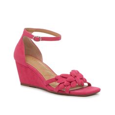 Kelly & Katie-Spruce Sandal Spruce up your spring and summer formal looks with a new pair of shoes! Complete with a solid wedge heel, a floral accent, and strappy details, the Spruce sandals from Kelly & Katie will make any outfit blossom. The Spruce, Summer Formal, Formal Looks, Pink Fabric, Wedge Heels, Hot Pink, Blossom, Wedges, Sandals