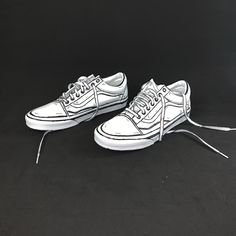 Cartoon X Vans (Painted) Stand Out And Be Different With These Cool Kicks Available In Men And Women Groomsman Vans, Vans Shoe Wall, Lacing Shoes Unique Vans, Old Skool Vans Custom, Sketched Vans, Skateboards Vans, Vans Shoes Custom, Vans Painted, Cool Kicks