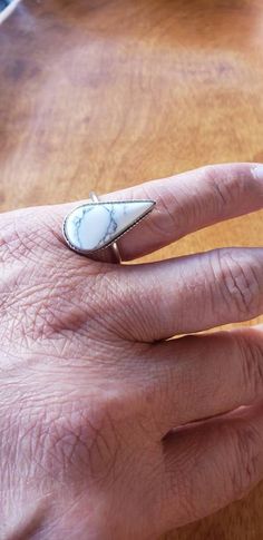 *Teardrop ring *Sterling Silver *Free Shipping*Jewelry ship in gift box*Handcrafted In USA*Cabochon maybe vary in color Ring size: I can make any ring size you need, from size 6 to 9 1/2 . I also do any size of ring Just let me know in comments section or contact me.Thank You For Your Looking ,And Check Out More Items In My Etsy Shop For More Great Deals, Also We Add More Jewelry To Etsy Shop Regularly https://www.etsy.com/shop/ABQdesign White Open Ring For Jewelry Making, Artisan White Sterling Silver Ring, Handmade Teardrop Turquoise Ring For Anniversary, Handmade Turquoise Teardrop Ring For Anniversary, White Teardrop Gemstone Jewelry, White Teardrop Natural Stone Jewelry, Unique Teardrop Nickel-free Rings, Teardrop Turquoise Ring As Gift, Teardrop Turquoise Ring For Gift