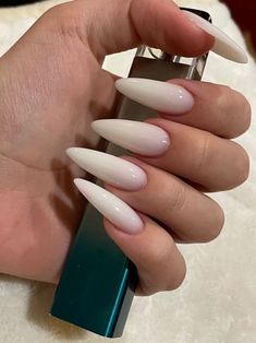 Long Almond Nails, Milky Nails, Soft Nails, Best Acrylic Nails