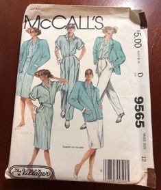 a sewing pattern for a women's dress and jacket, with the words mccalls on it